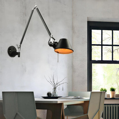 Applique con braccio snodabile lungo, regolabile e orientabile