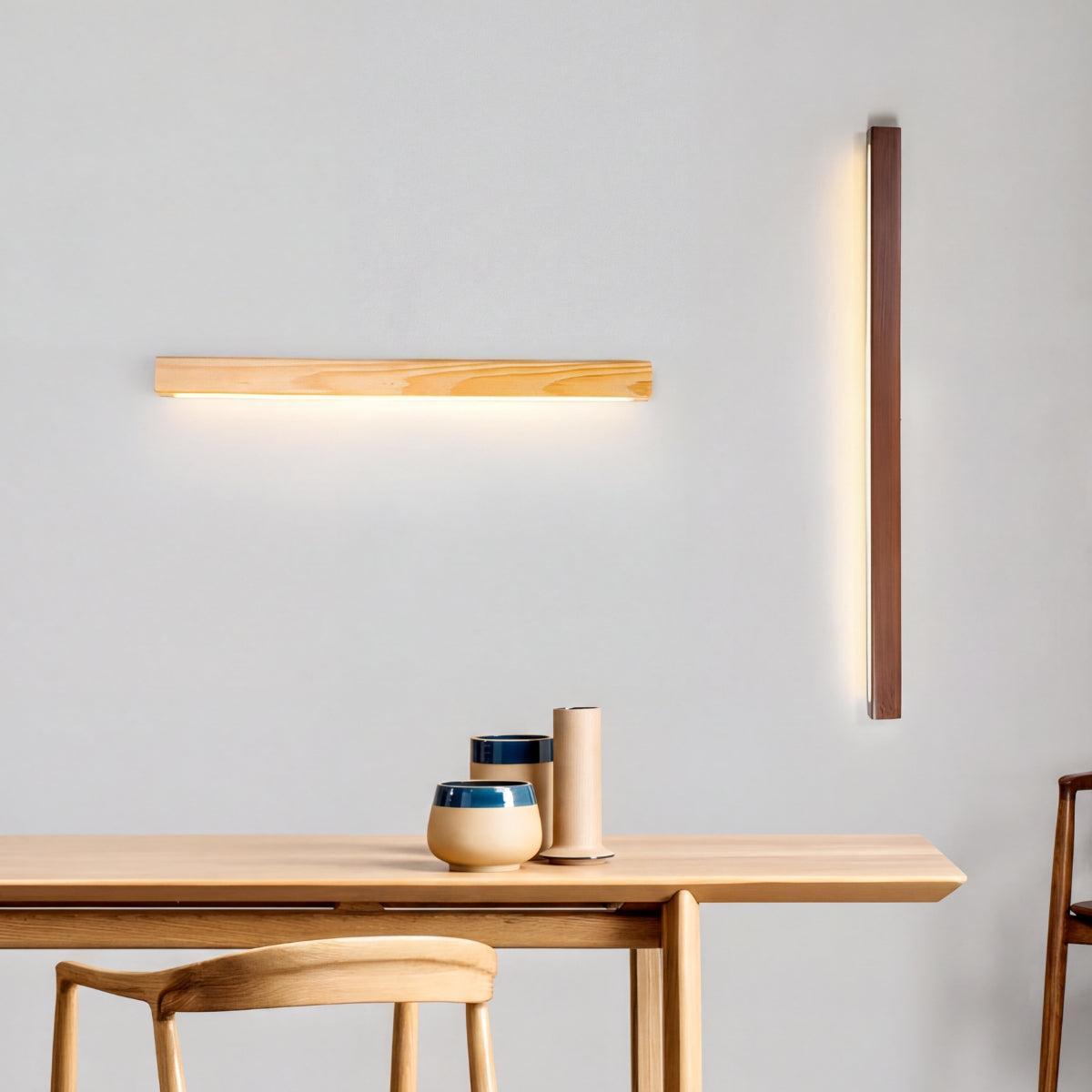 Applique da specchio moderna in legno dal design sottile e minimalista