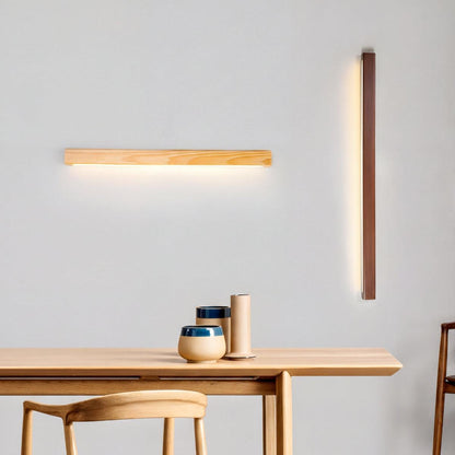 Applique da specchio moderna in legno dal design sottile e minimalista