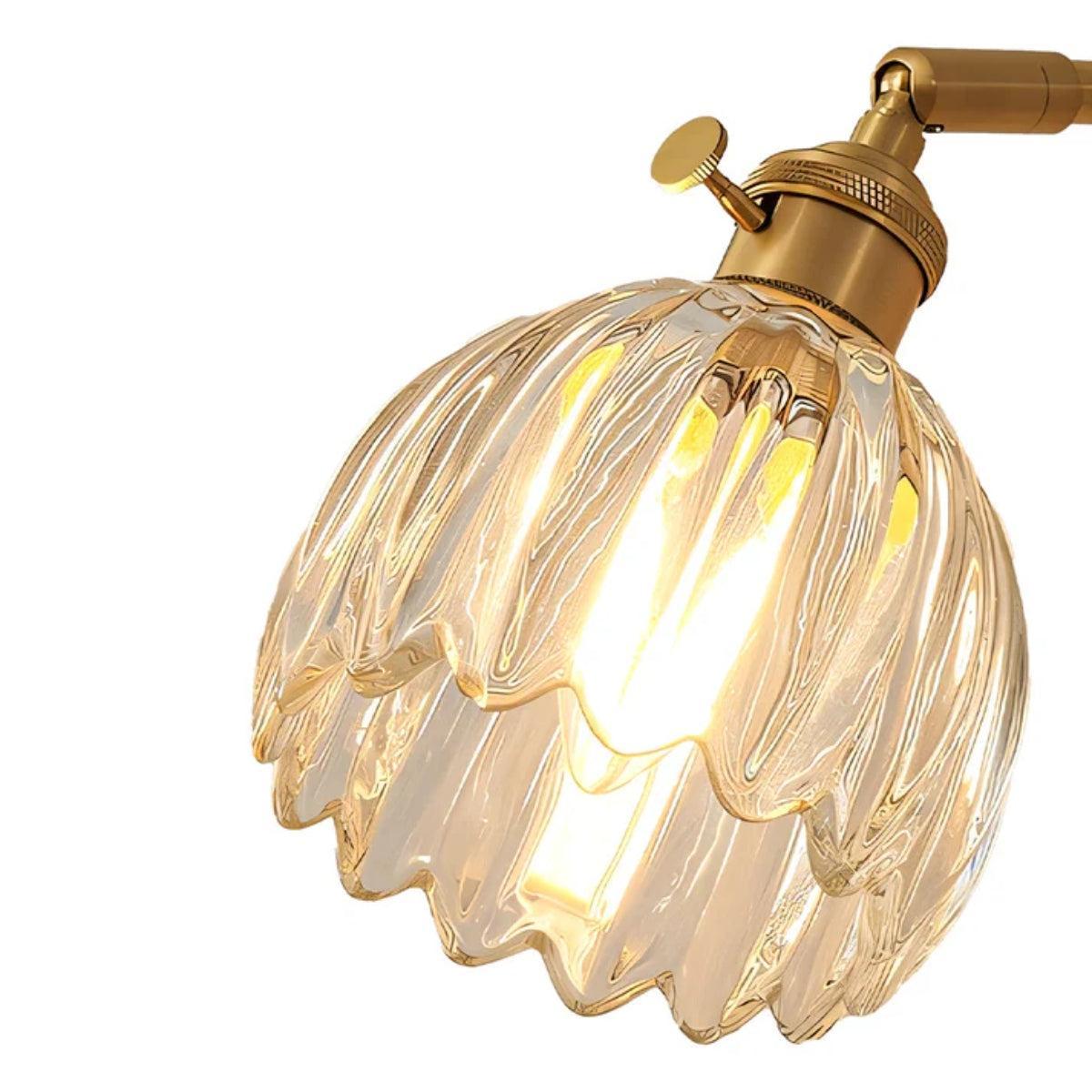 Applique decorativa retrò a forma di tulipano con luce regolabile