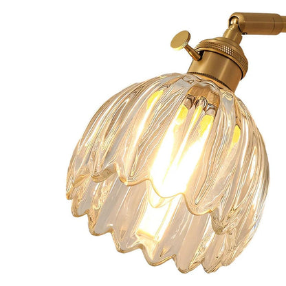 Applique decorativa retrò a forma di tulipano con luce regolabile
