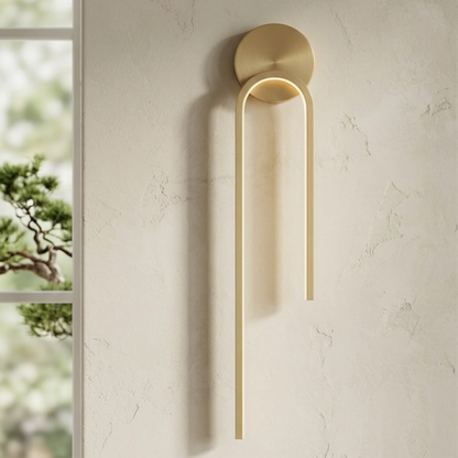 Applique LED moderna da interno ad anello verticale oro