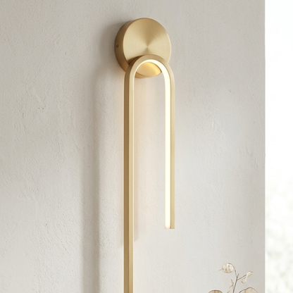 Applique LED moderna da interno ad anello verticale oro