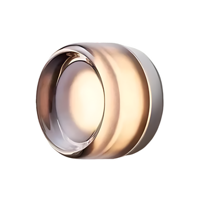 Applique LED nordica in acrilico con incavo, in ambra, grigio o bianco