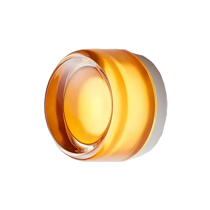 Applique LED nordica in acrilico con incavo, in ambra, grigio o bianco