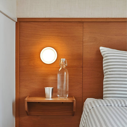 Applique LED nordica in acrilico con incavo, in ambra, grigio o bianco