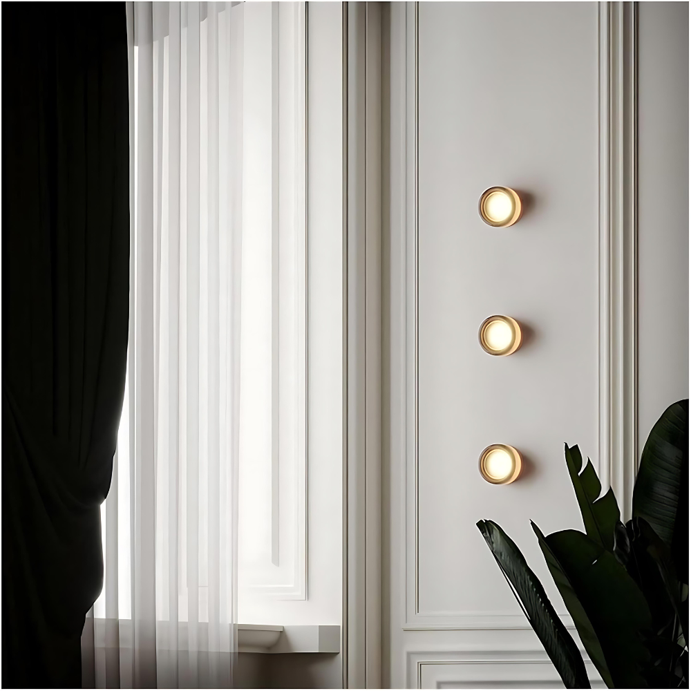 Applique LED nordica in acrilico con incavo, in ambra, grigio o bianco