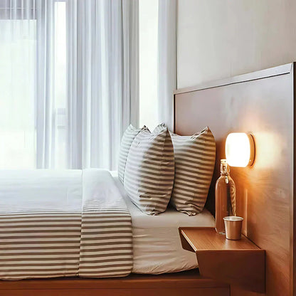 Applique LED nordica in acrilico con incavo, in ambra, grigio o bianco