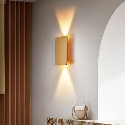 Applique LED rettangolare a doppia emissione, nordica minimalista