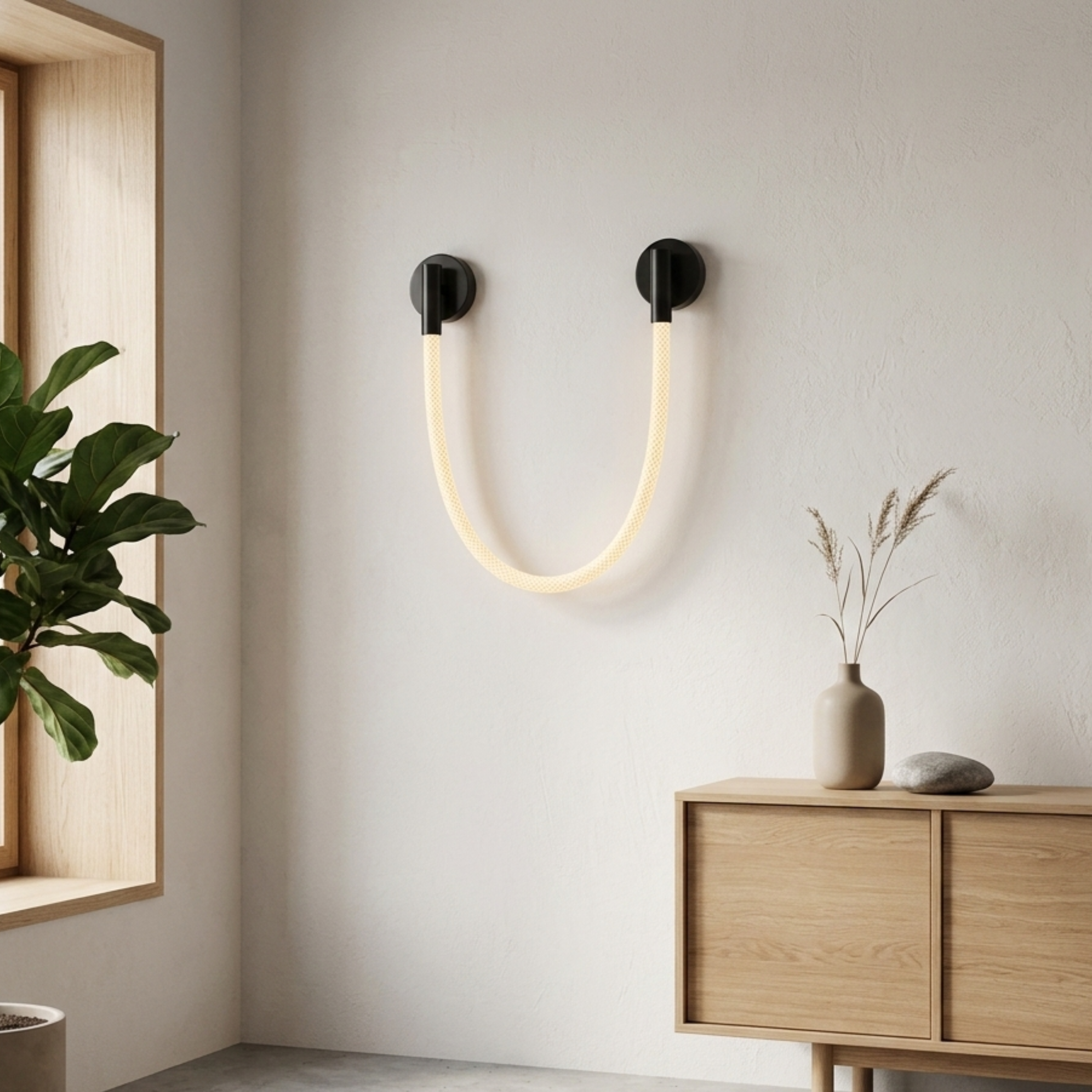 Applique lineare a tubo LED minimalista bianco caldo 3000K