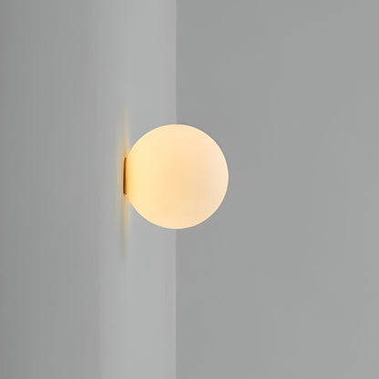 Applique minimalista in vetro tondo con LED G9
