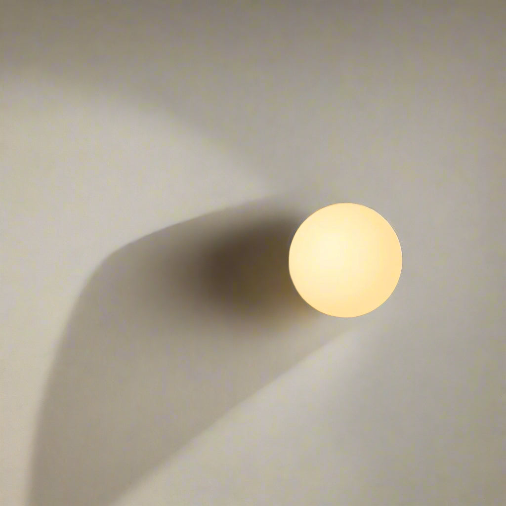 Applique minimalista in vetro tondo con LED G9