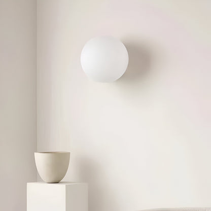 Applique minimalista in vetro tondo con LED G9