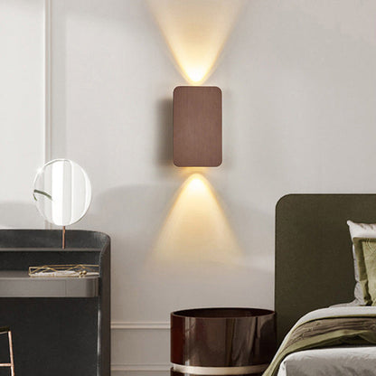Applique rettangolare LED in metallo per interni bianco caldo