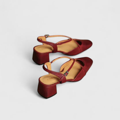 Arduina slingback donna a punta quadrata con cinturini incrociati, foto 4