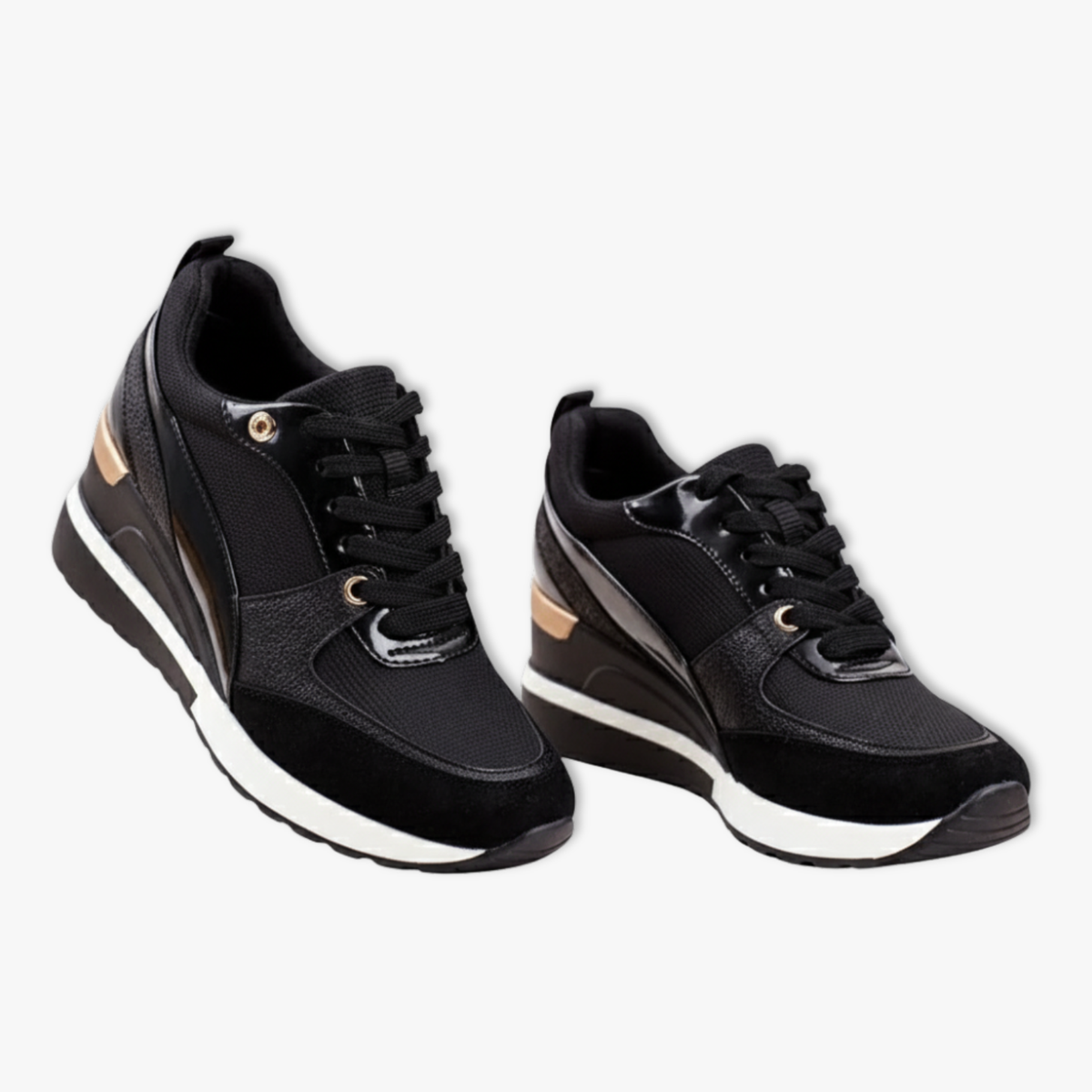 Aurelia sneakers donna con plateau, inserti a contrasto e suola a righe, foto 5