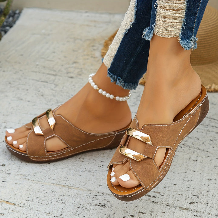 Velia | Sandali slide con fibbia
