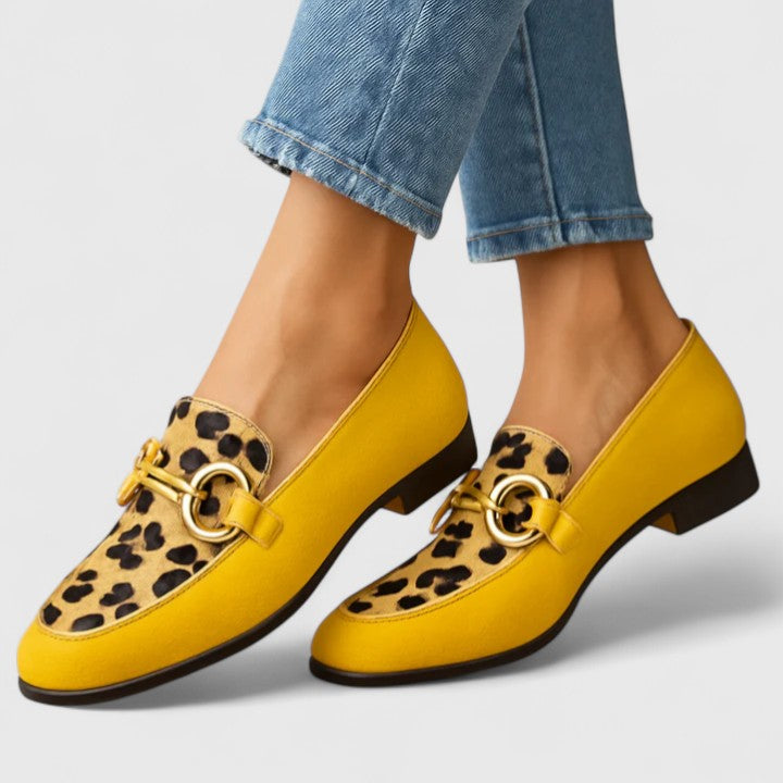 Bartola mocassini donna con inserto leopardato e doppio anello, foto 1