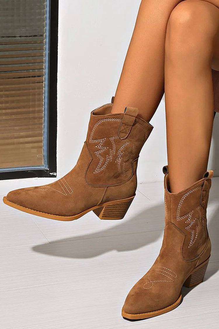 Bona stivali texani donna alla caviglia con punta affusolata, foto 4