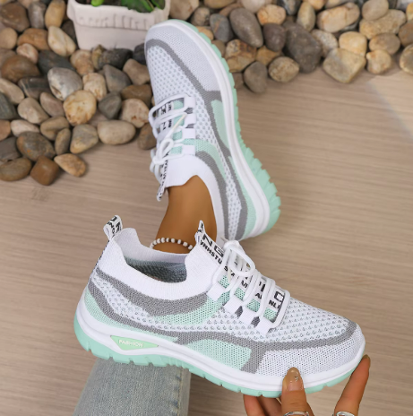 Camilla sneakers donna con lacci e collo a calza, foto 4