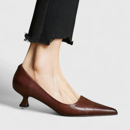 Carla décolleté donna a punta con tacco basso, foto 2