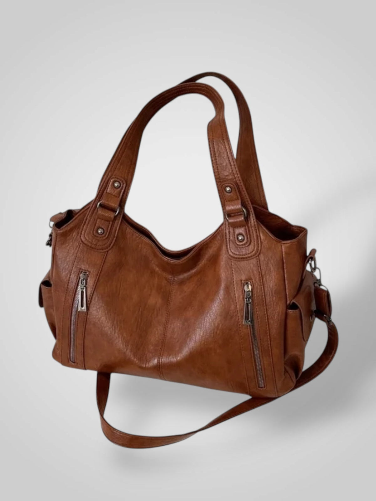 Cirilla borsa a spalla donna in similpelle con due zip frontali, foto 10