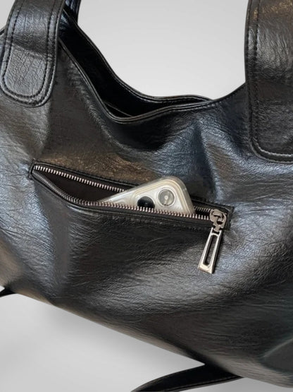 Cirilla borsa a spalla donna in similpelle con due zip frontali, foto 2