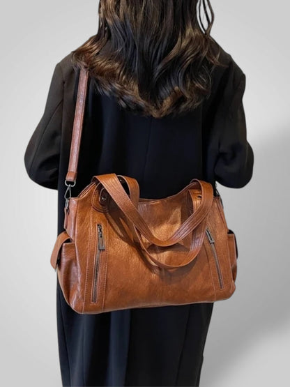 Cirilla borsa a spalla donna in similpelle con due zip frontali, foto 9
