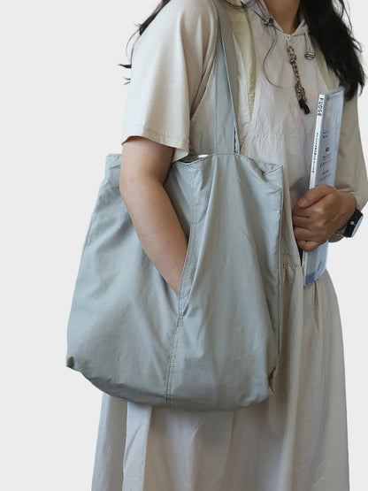 Clarice borsa shopper donna con tasca laterale e bustina staccabile, foto 2