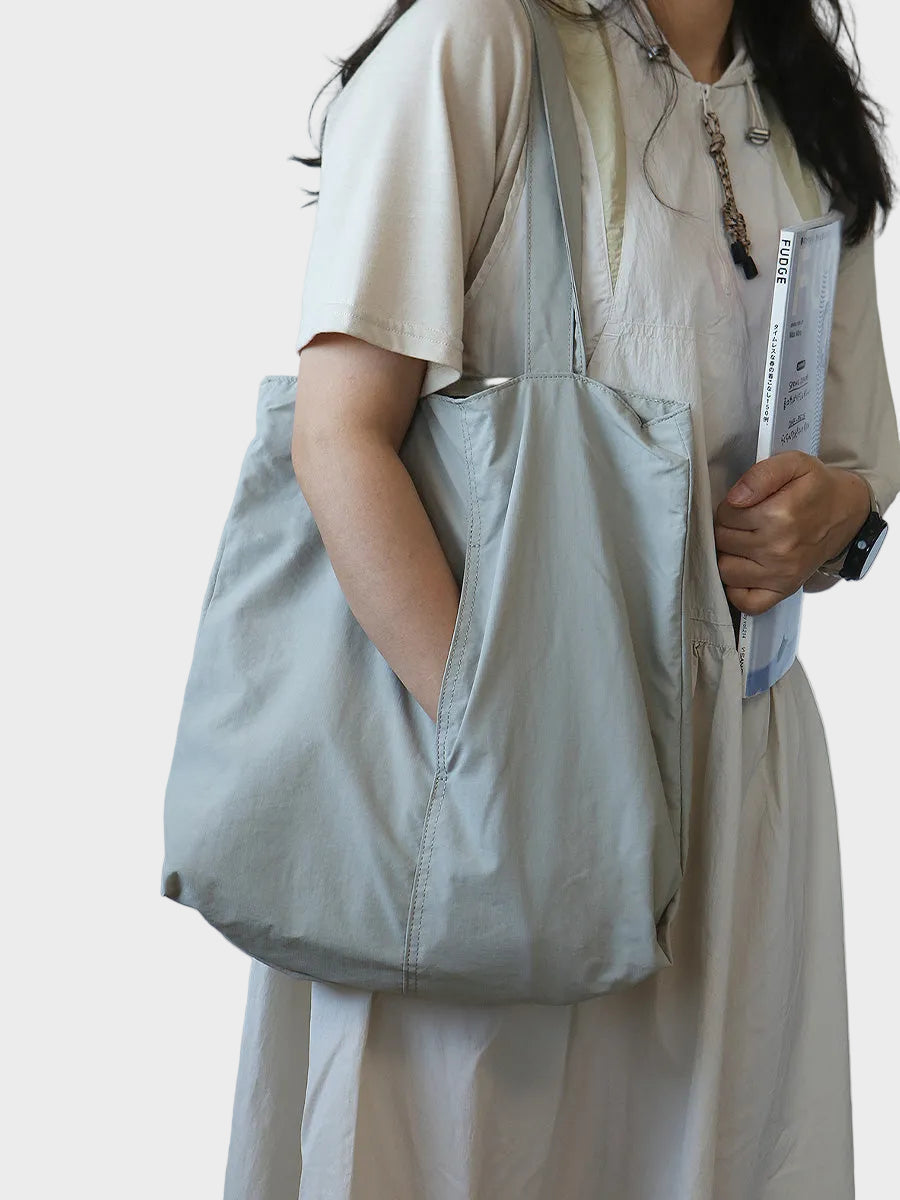 Clarice borsa shopper donna con tasca laterale e bustina staccabile, foto 2