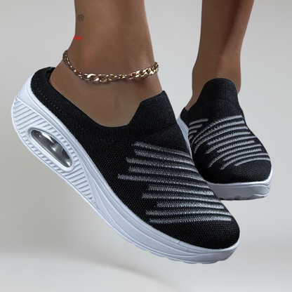 Clelia sneakers donna a calza con plateau e suola in gomma, foto 6