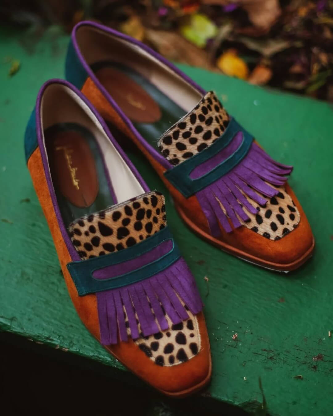 Cornelia mocassini donna con frange e inserti animalier, foto 2
