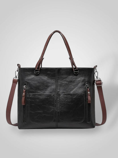 Costantina borsa a spalla donna con tasche frontali e tracolla staccabile, foto 5