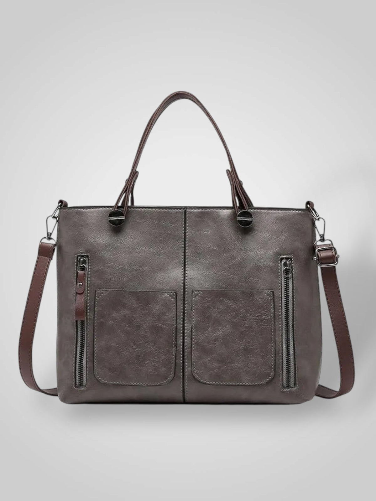 Costantina borsa a spalla donna con tasche frontali e tracolla staccabile, foto 6