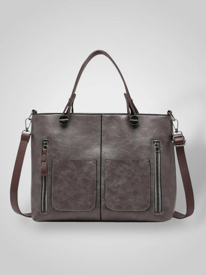 Costantina borsa a spalla donna con tasche frontali e tracolla staccabile, foto 6