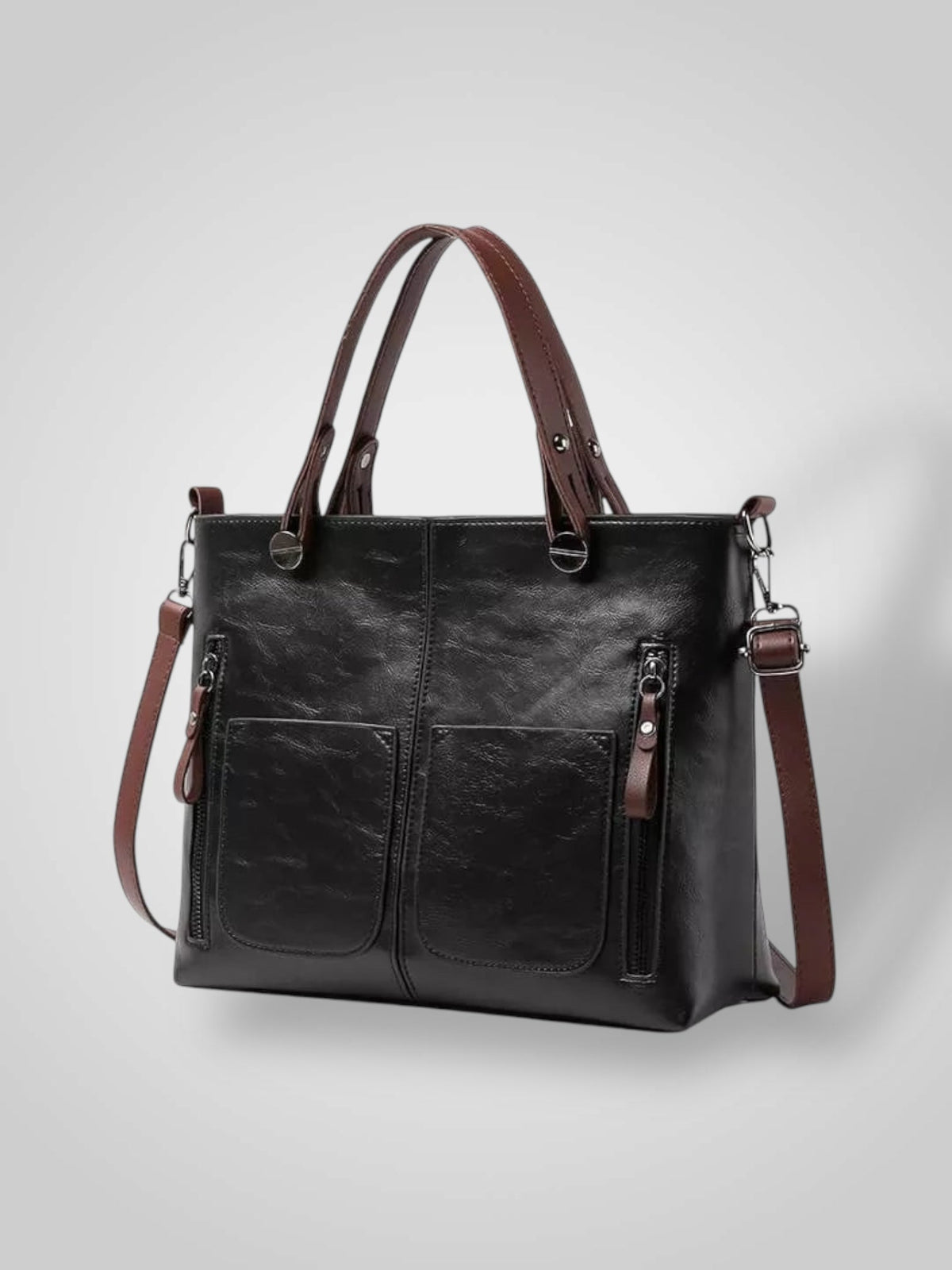 Costantina borsa a spalla donna con tasche frontali e tracolla staccabile, foto 8