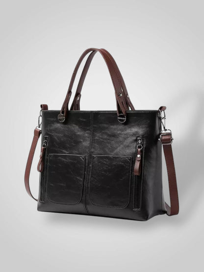 Costantina borsa a spalla donna con tasche frontali e tracolla staccabile, foto 8