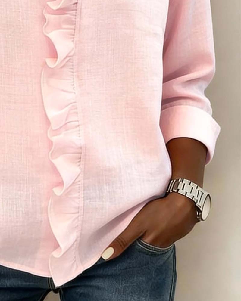 Gelsomina | Blusa con scollo a V e volant
