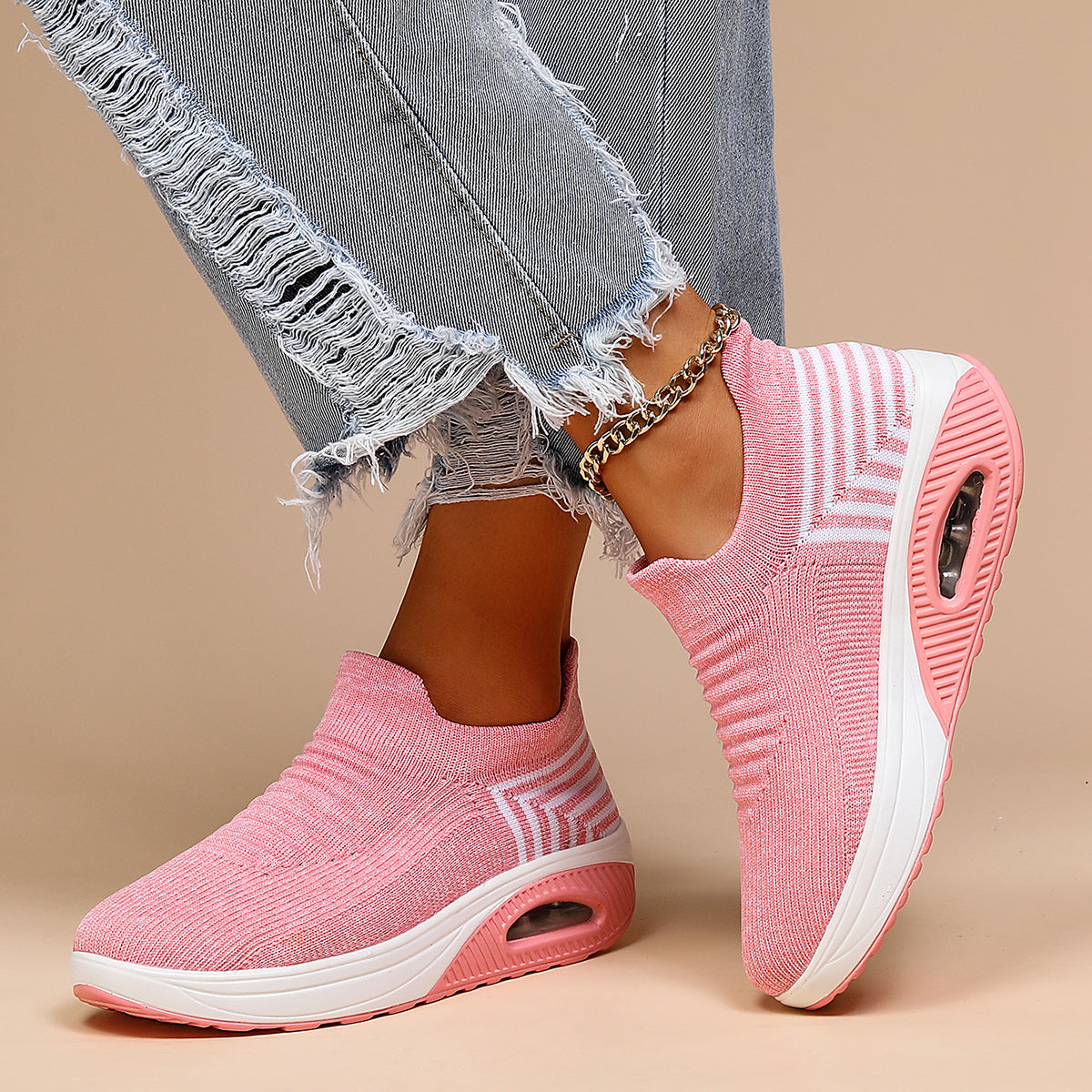 Dilva sneakers donna a calzino in tessuto a rete, foto 7