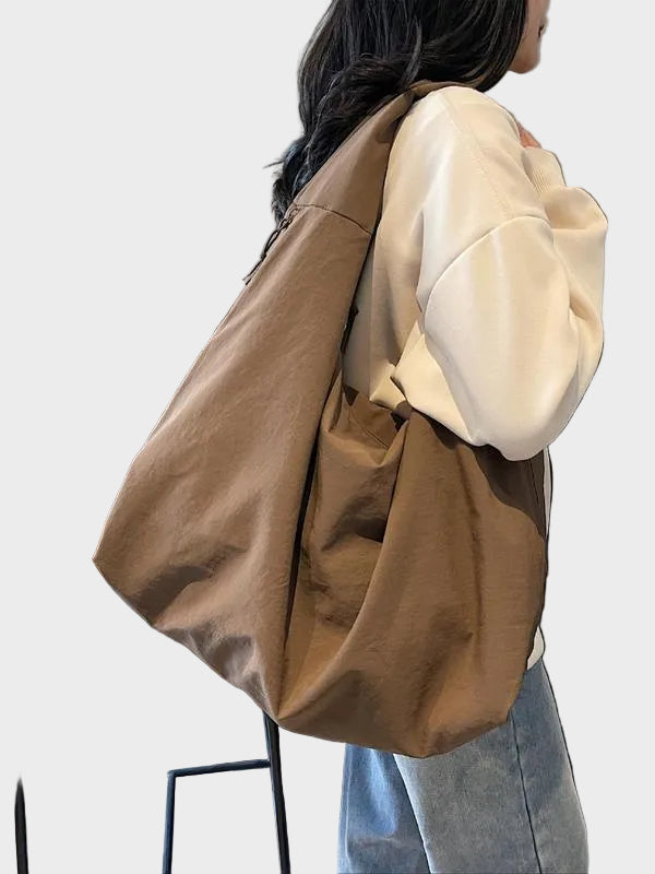 Domitilla borsa a spalla donna a sacca con linea drappeggiata, foto 4