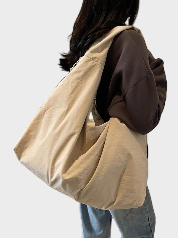 Domitilla borsa a spalla donna a sacca con linea drappeggiata, foto 5