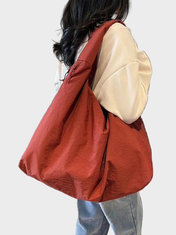 Domitilla borsa a spalla donna a sacca con linea drappeggiata, foto 6