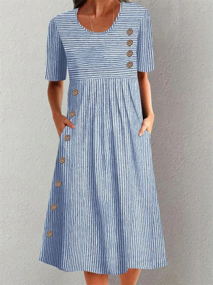 Rosalba | Abito midi a righe