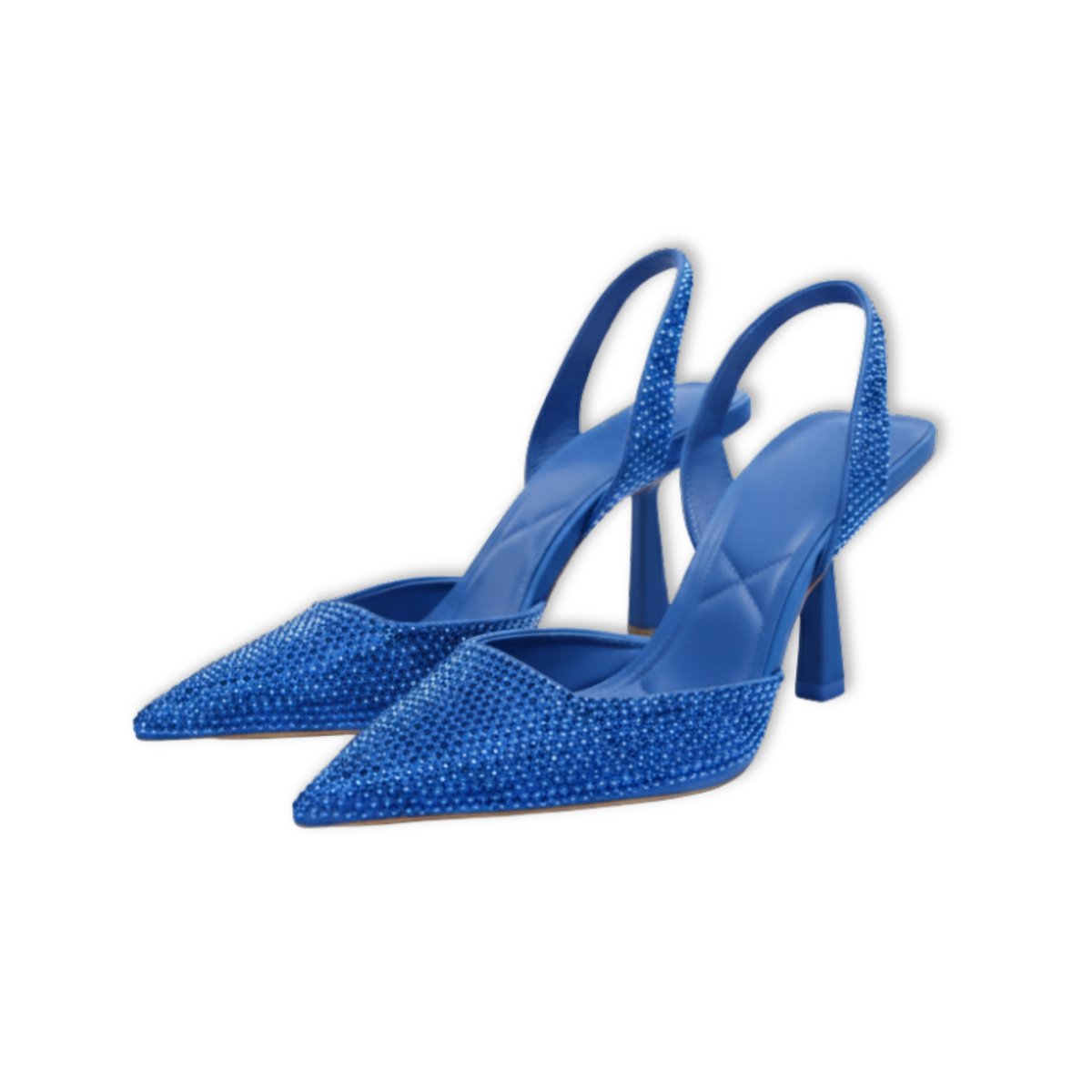 Edvige slingback donna a punta con tacco sottile e applicazioni brillanti, foto 5