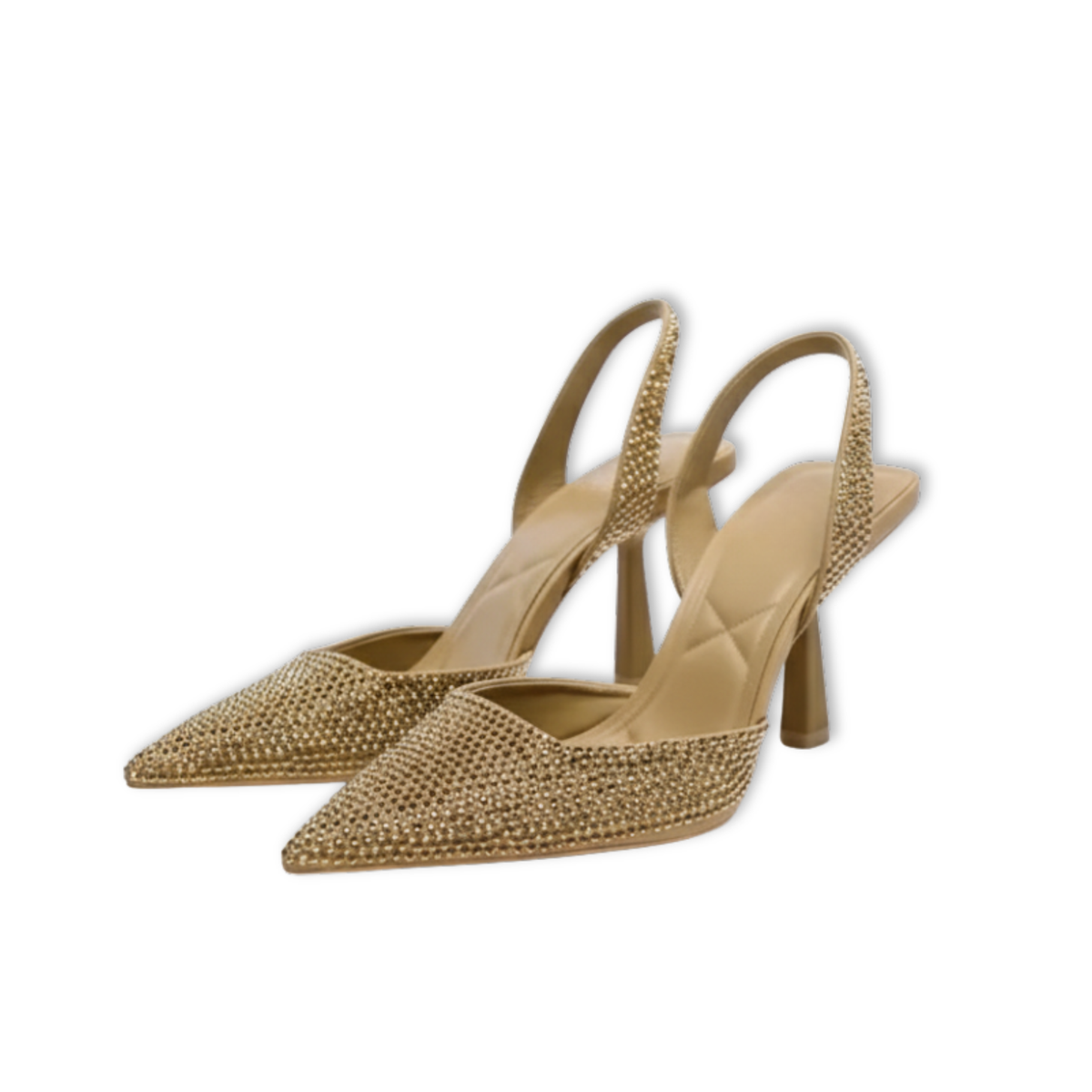 Edvige slingback donna a punta con tacco sottile e applicazioni brillanti, foto 6