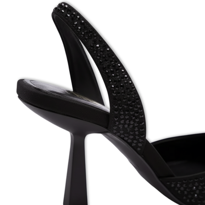 Edvige slingback donna a punta con tacco sottile e applicazioni brillanti, foto 7