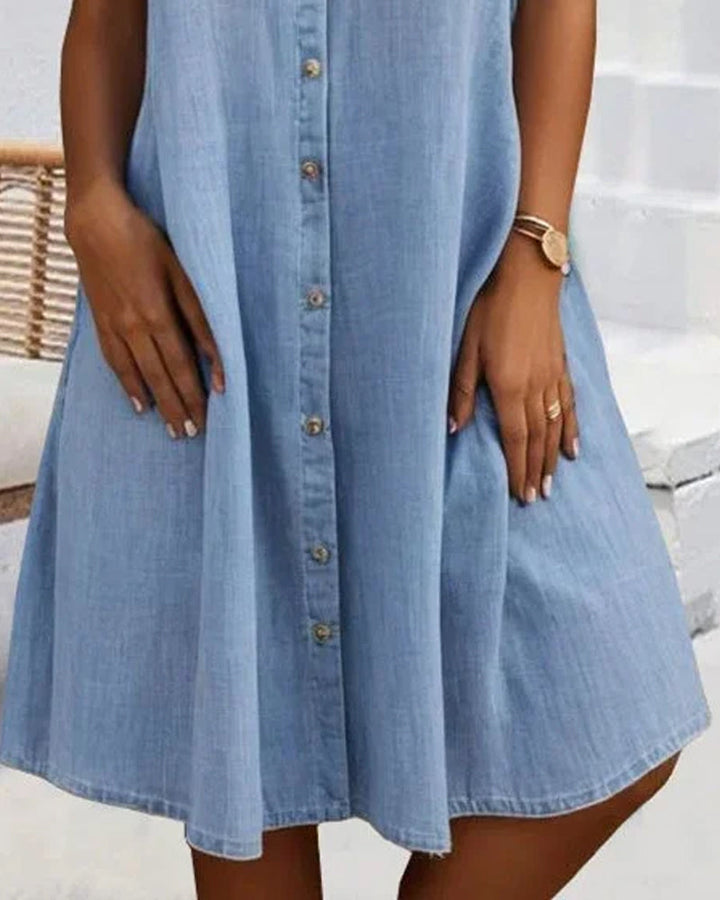 Ida | Abito effetto denim a maniche lunghe