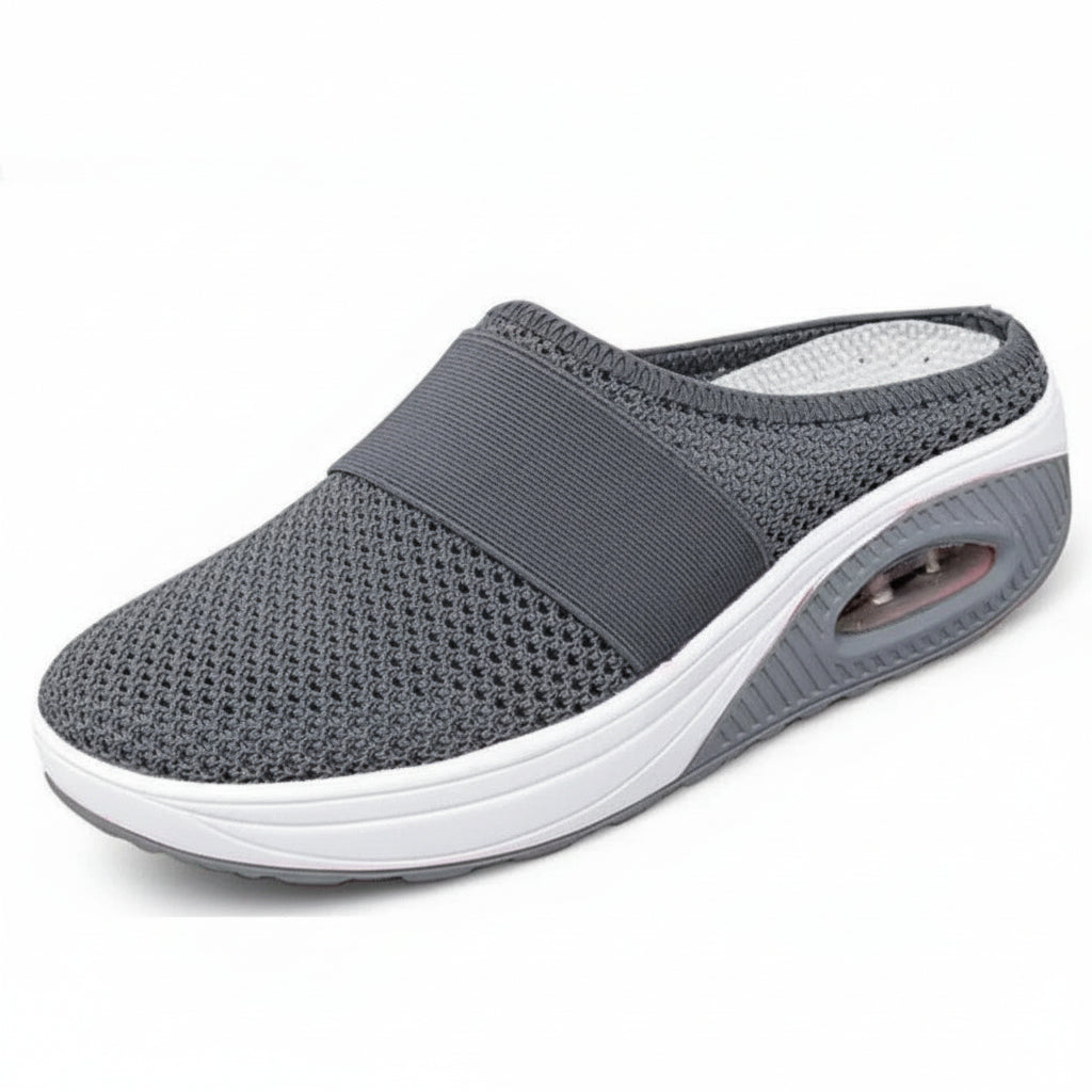 Emanuela mules donna in tessuto a rete con plateau e fascia elastica, foto 2