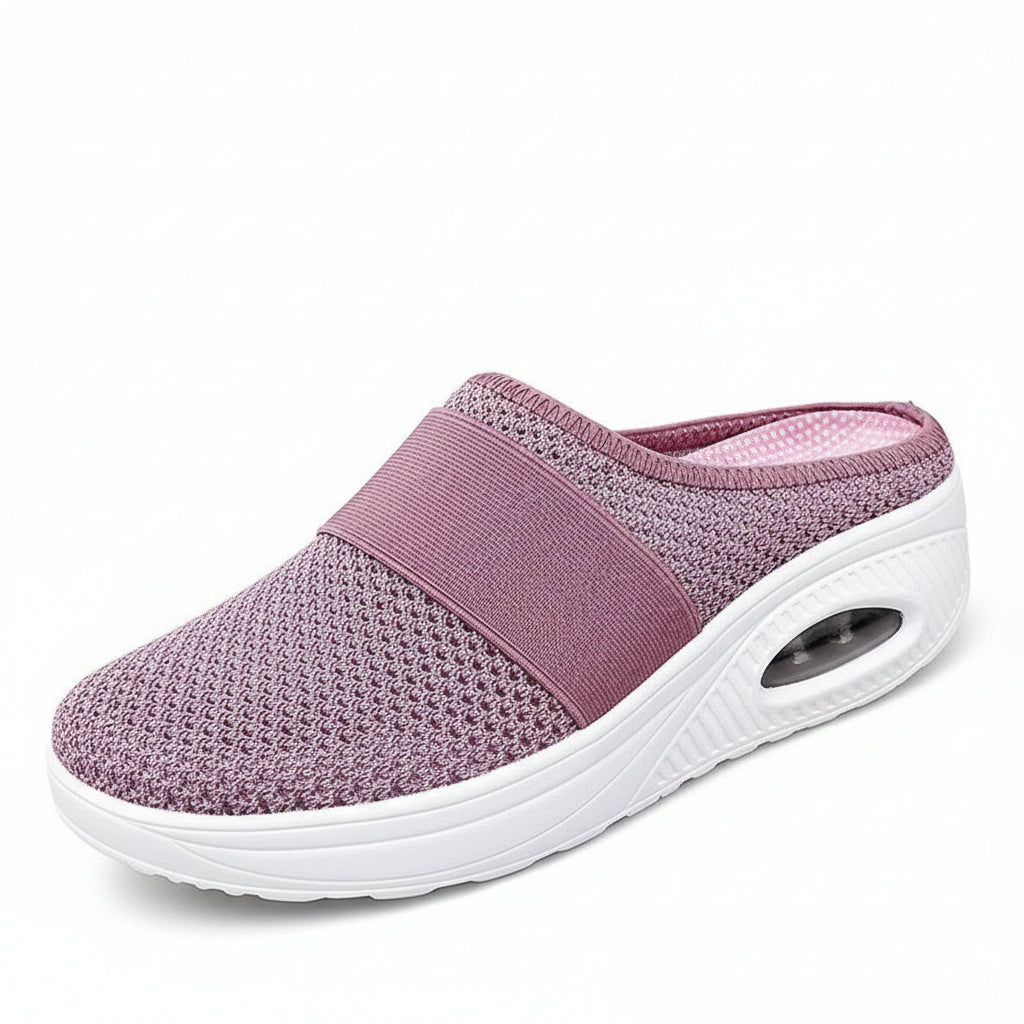 Emanuela mules donna in tessuto a rete con plateau e fascia elastica, foto 3