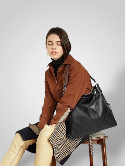 Ermelinda borsa a spalla donna in pelle con tracolla rimovibile, foto 10